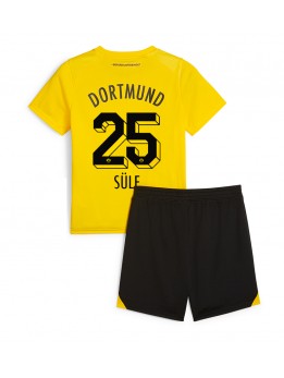 Billige Borussia Dortmund Niklas Sule #25 Hjemmedraktsett Barn 2023-24 Kortermet (+ Korte bukser)